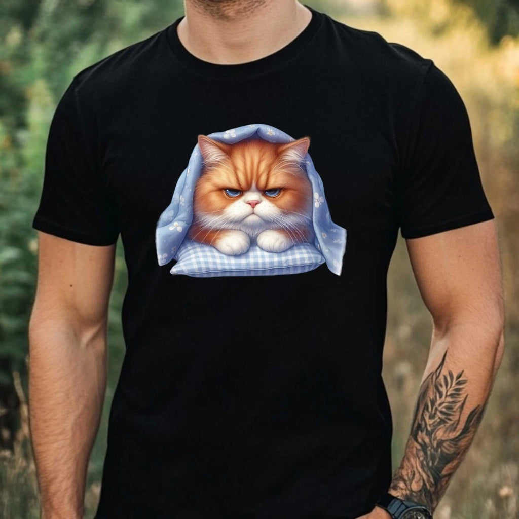 Mens Grumpy Cat Print Cotton T-Shirt Size XS to 5XL