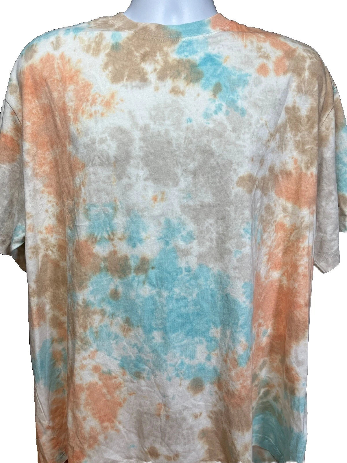 H&M Tie Dye T-Shirt 2xL Yellow Colorful Short Sleeve Basic Casual Psychedelic