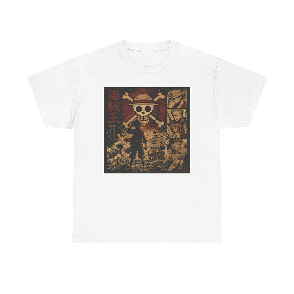 Straw Hat Skull Pirate Tee | Anime Manga Pirate Crew Graphic Shirt
