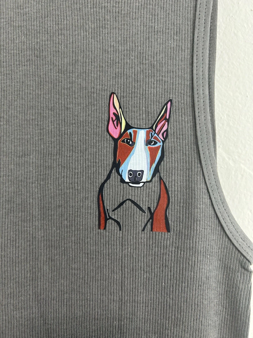 Mr Bull Sleeveless Shirt Gray Movinchi Original Design Popart