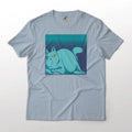 Lazy Grumpy Cat Funny Minimalist Animals Art Graphic T-Shirt