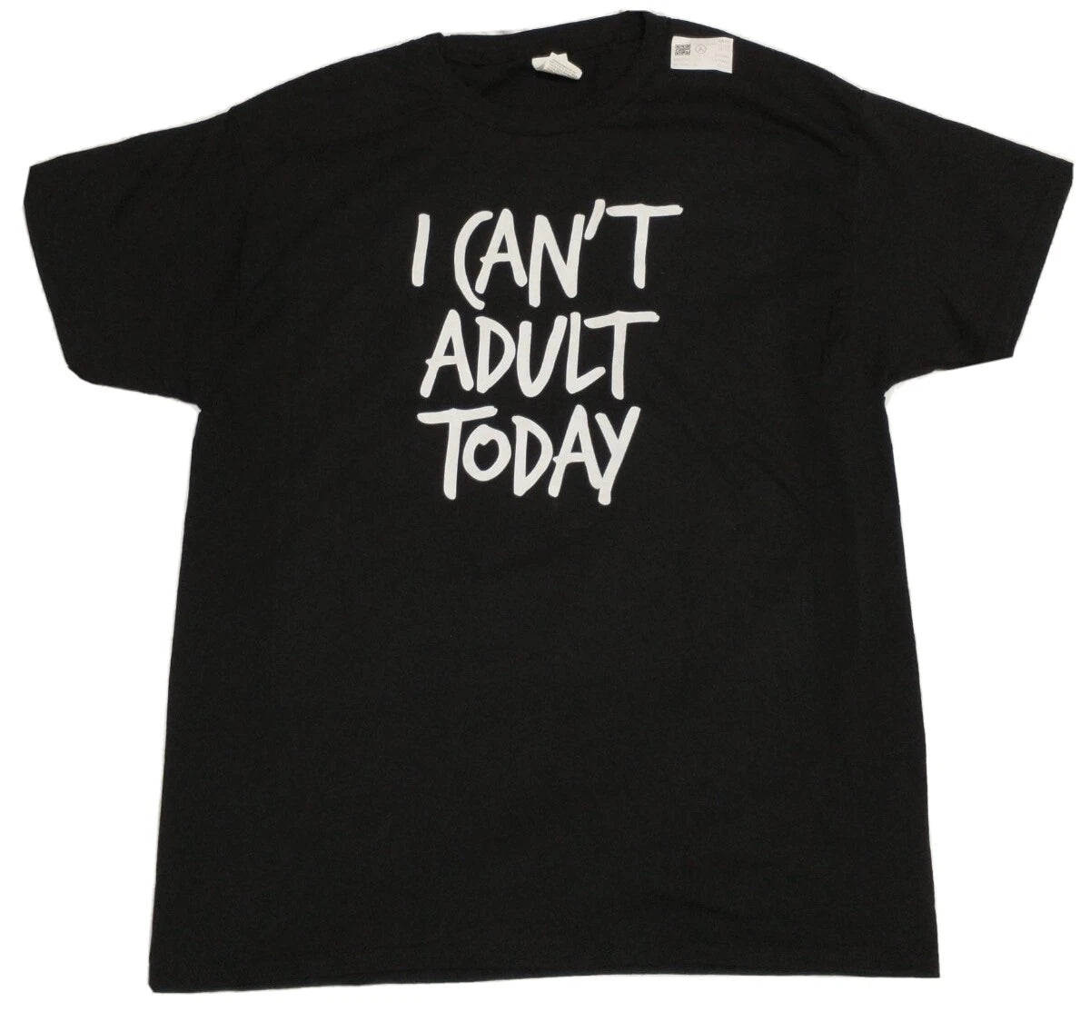 I CAN'T ADULT TODAY T-Shirt Adult Large Hanes Funny Lazy Top Humor Parent Joke