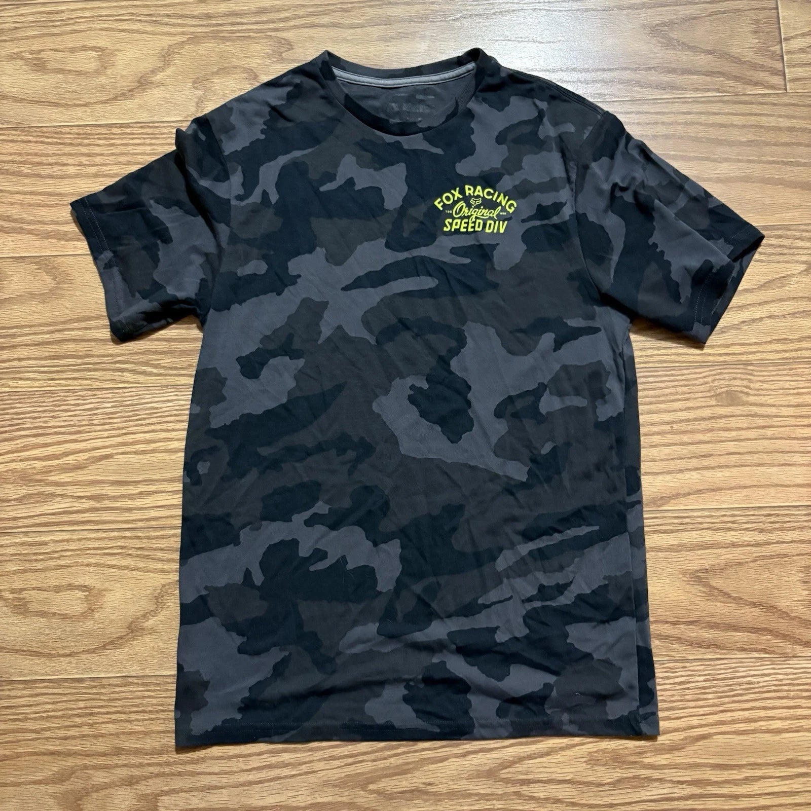 FOX Racing OG Camo Tech Tee T-Shirt Dark Camo Y2K 2000s Motocross Racing Medium