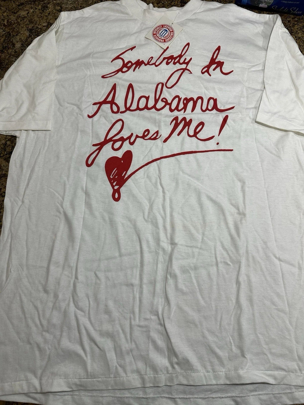 Vintage Y2K Alabama Souvenir T-Shirt Somebody in Alabama Loves Me 2XL *Details*