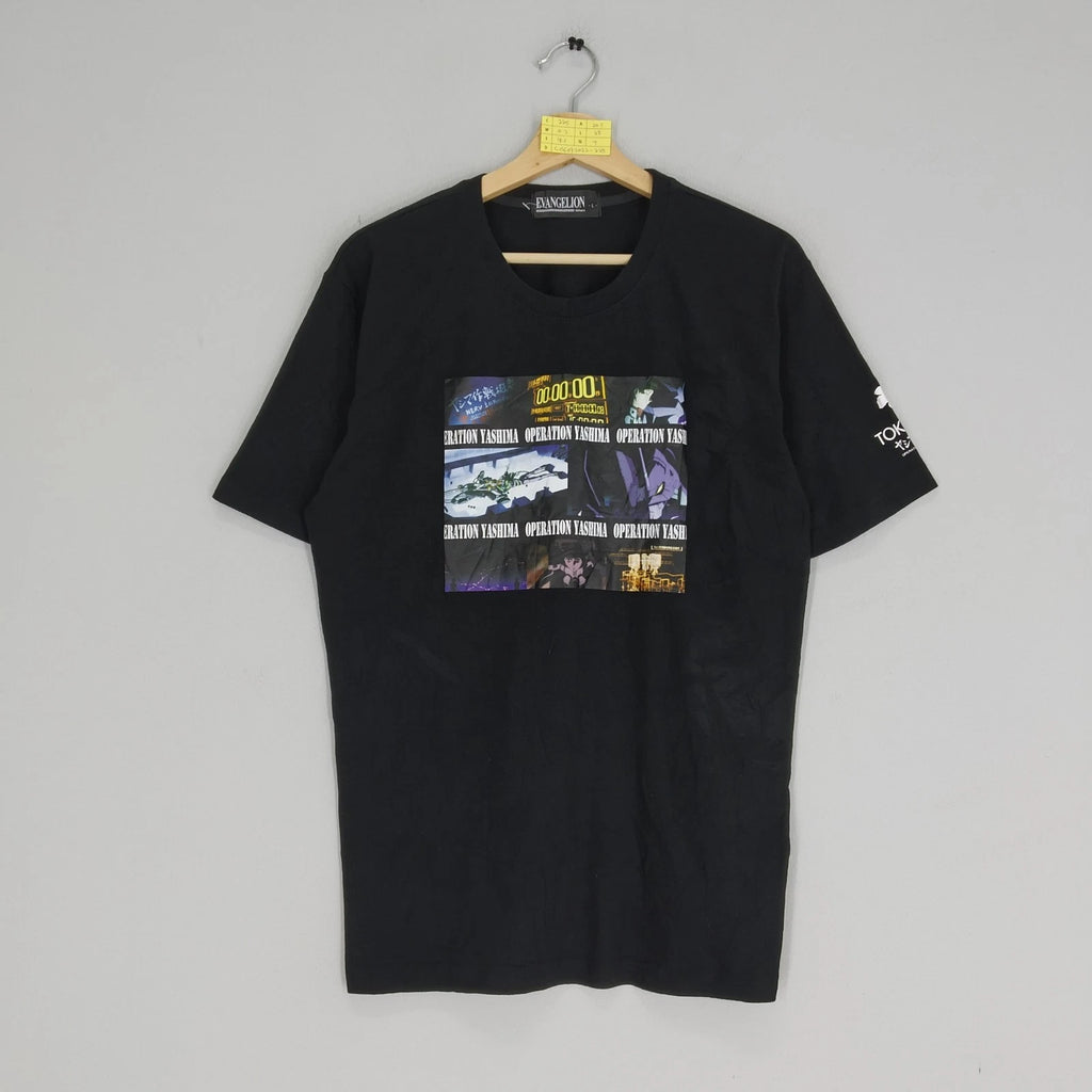 Vintage Evangelion Japan Anime Khara Tokyo Movie T shirt Size L