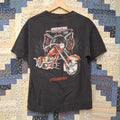 American Chopper Fire Bike Graphic T Shirt Size Large Black Faded Y2K Bikercore