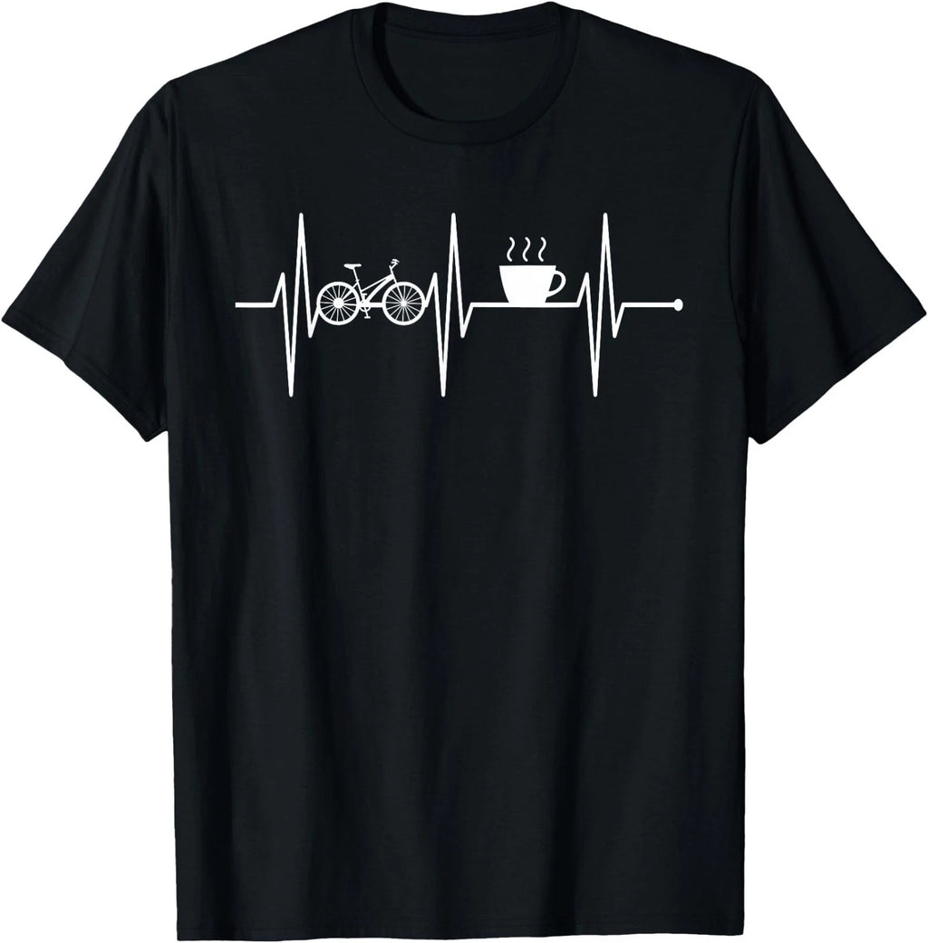 Bicycling Shirt Coffee Lover Cycling Biking Funny Biker T-Shirt
