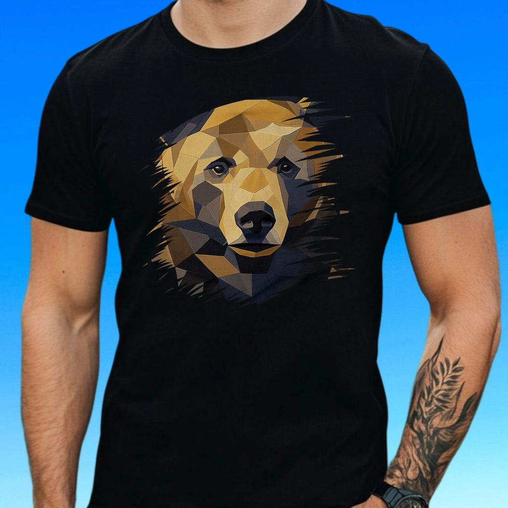 Mens Vintage Bear Graphic Motif Cotton T-Shirt Size XS to 5XL