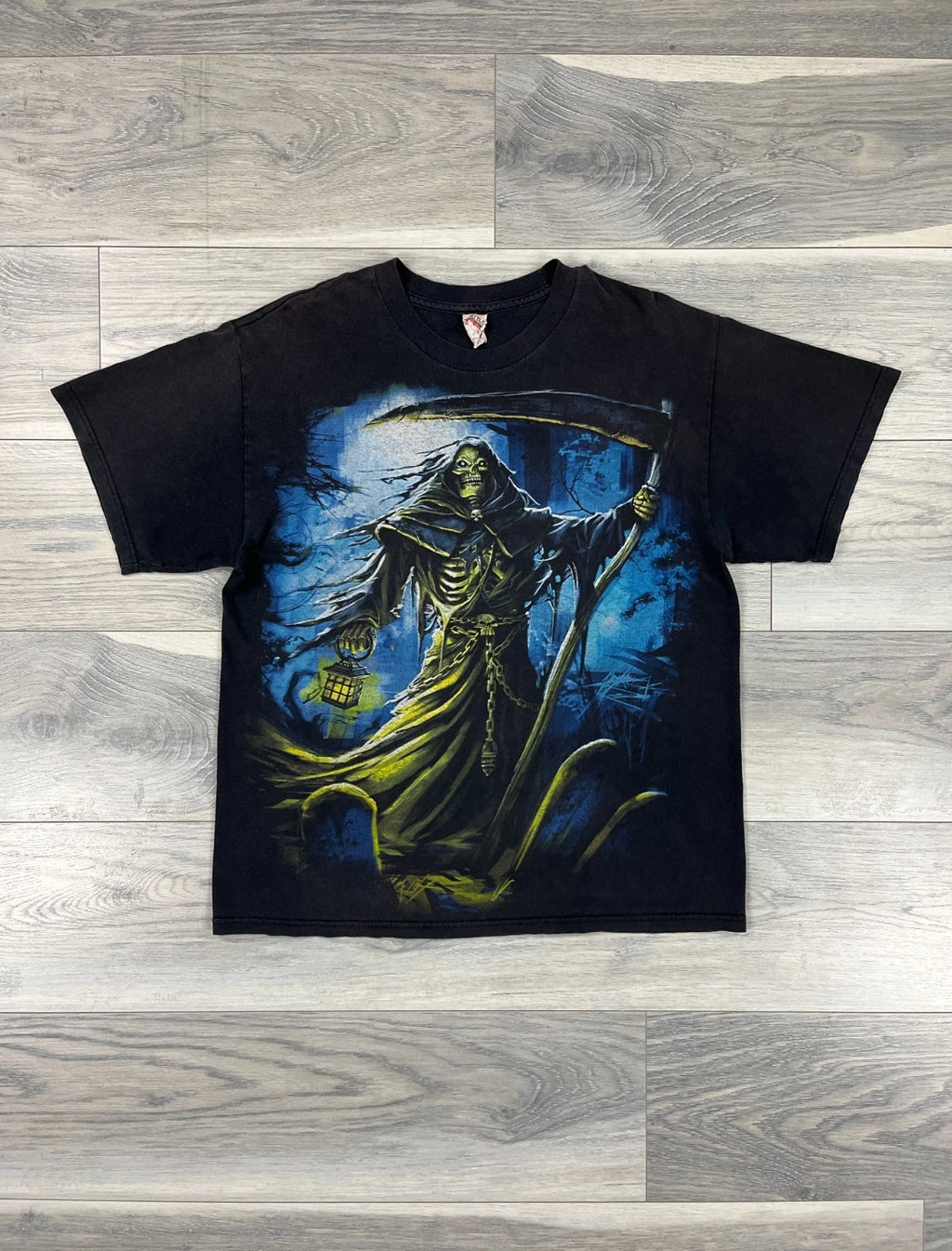 Vintage Y2k Grim Reaper Alstyle T Shirt Size L