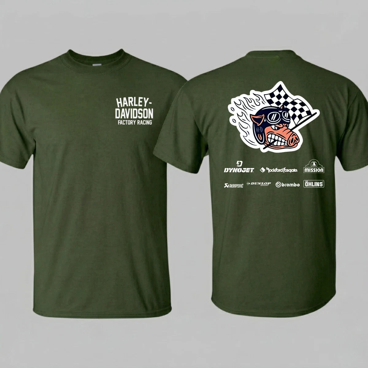 Harley-Davidson Factory Racing T-Shirt Cotton Motorcycle Biker Gift For Dad