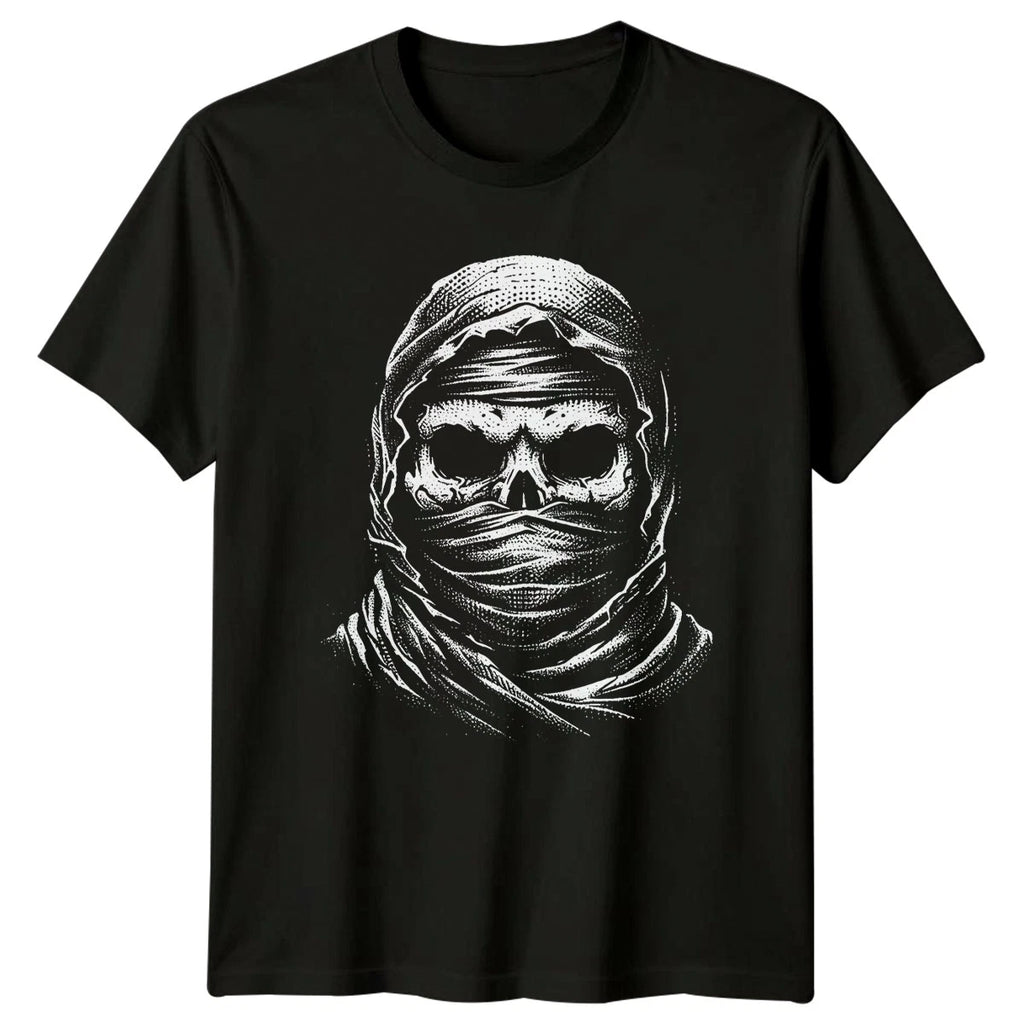 Skull Wrapped Band T-Shirt Rock Music Gift For Him