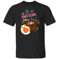 Be awesome today but first coffee Unisex shirt gift black navy dark heather
