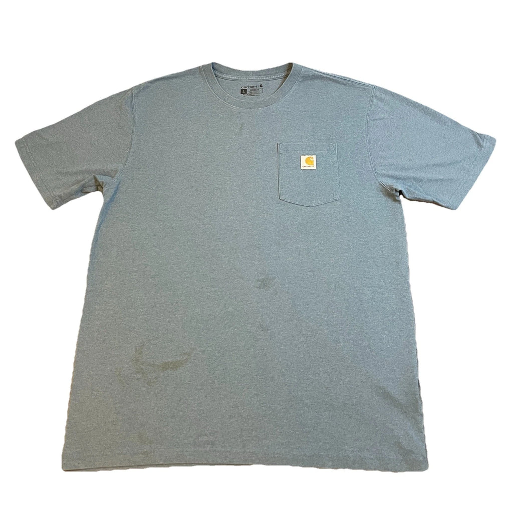 Carhartt Pocket T-Shirt Men’s Large Blue Loose Fit Workwear Outdoors Dad Worker
