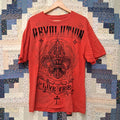 Y2K MMA Elite T Shirt Size XL Revolution Live Free AOP Gothic Fluer De Lis