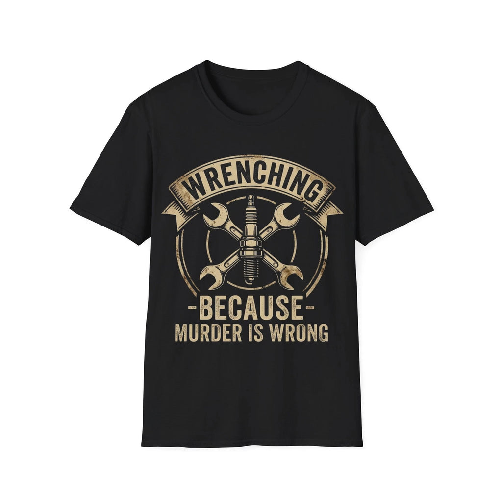 Funny Mechanic WRENCHING Humor T-Shirt Garage Guy Gift DadFather Gift T-shirt