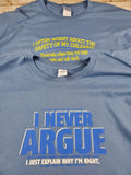 Lot 2 Funny Dad Joke T-Shirts Size 3XL Blue  New No Tag Father's Christmas Gift