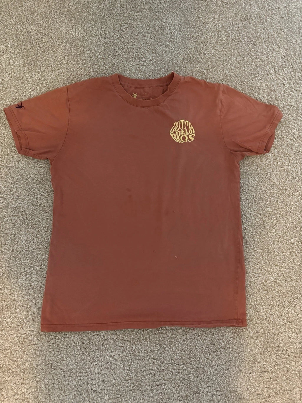Dutch Bros Employee Shirt Size Large Brown/orange/ Yellow