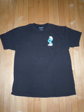 THE SMURFS T-Shirt "Sleepy Lazy Mushroom" CARTOON  Size-XL/EG BLACK