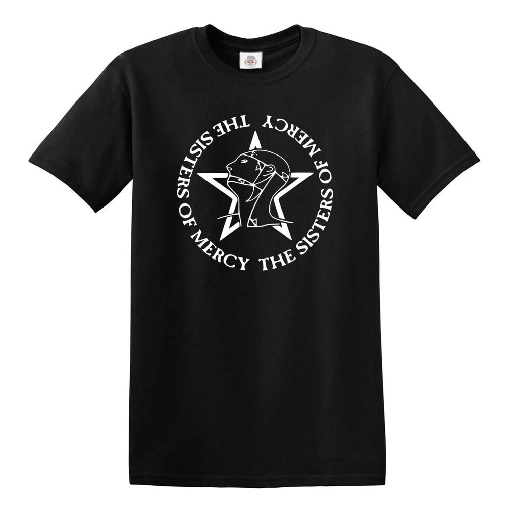 The Sisters Of Mercy Logo T Shirt Of The World End Simon Pegg Retro 80s Rock Gothic