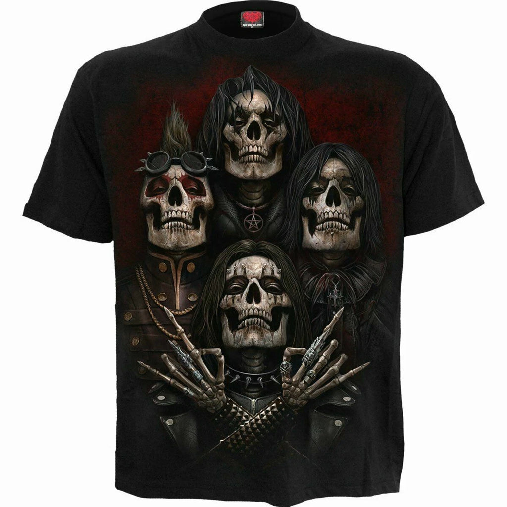 SPIRAL DIRECT FACES OF GOTH BLACK T SHIRT/Tattoo/Skull/Rock/Tribal/Top
