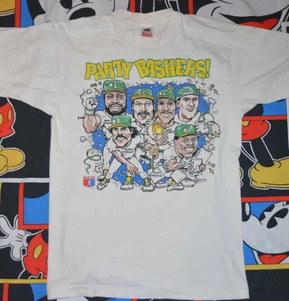 Vintage 0akland Athleticc Party Bashers cartoon short sleeve shirt