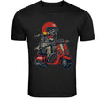 Skeleton Scooter Rider T-Shirt - Funny Vespa Skull Graphic Tee