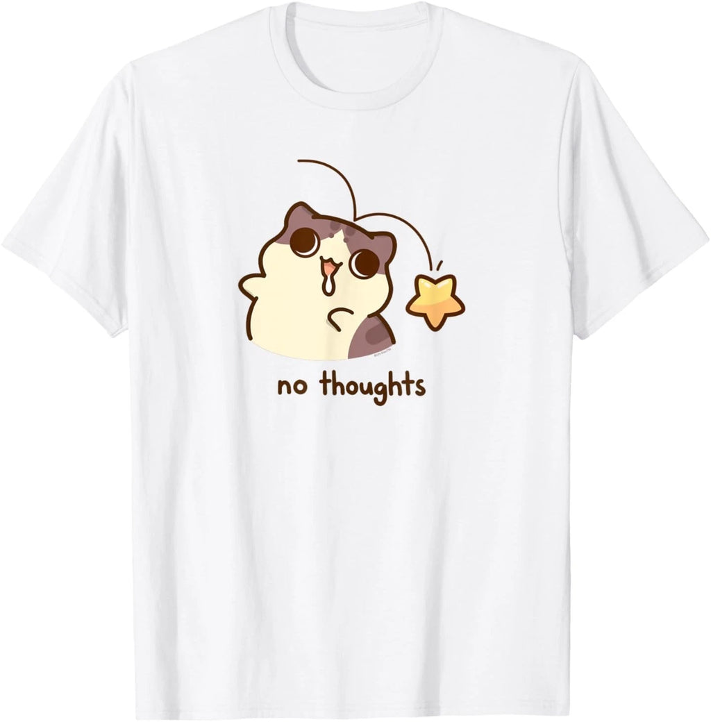 No Thoughts Meme Funny Cat Kawaii T-Shirt