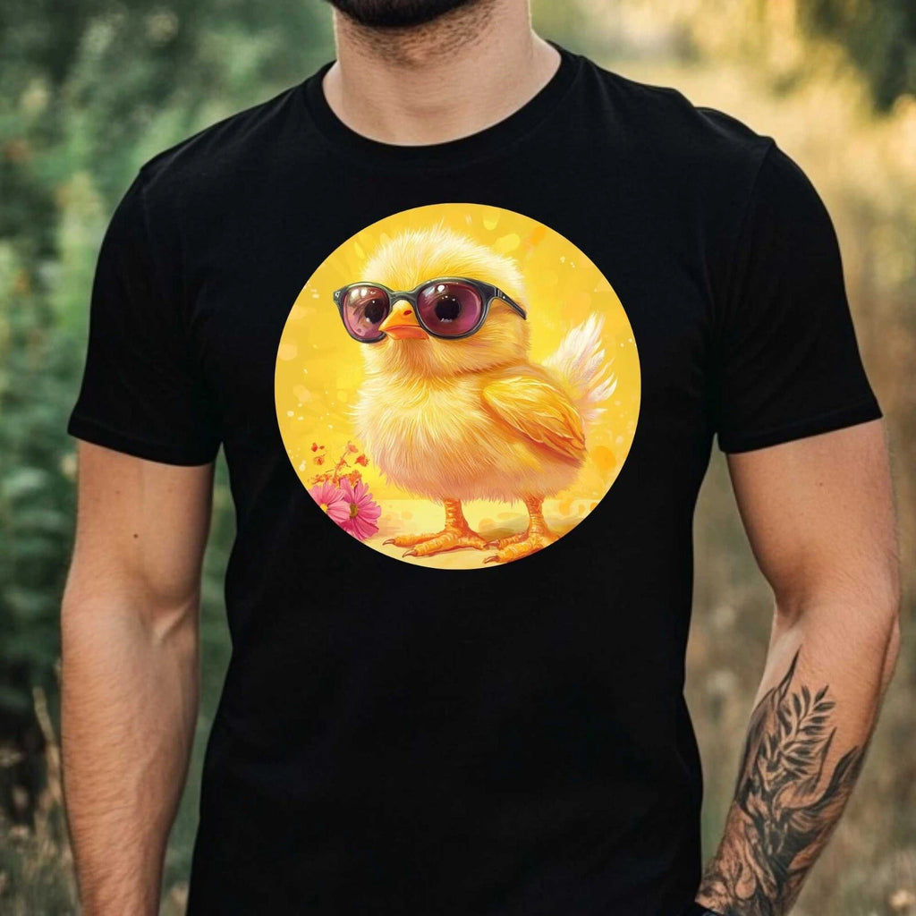 Mens Funny Easter Chick Print Cotton T-Shirt Size XS to 5XL