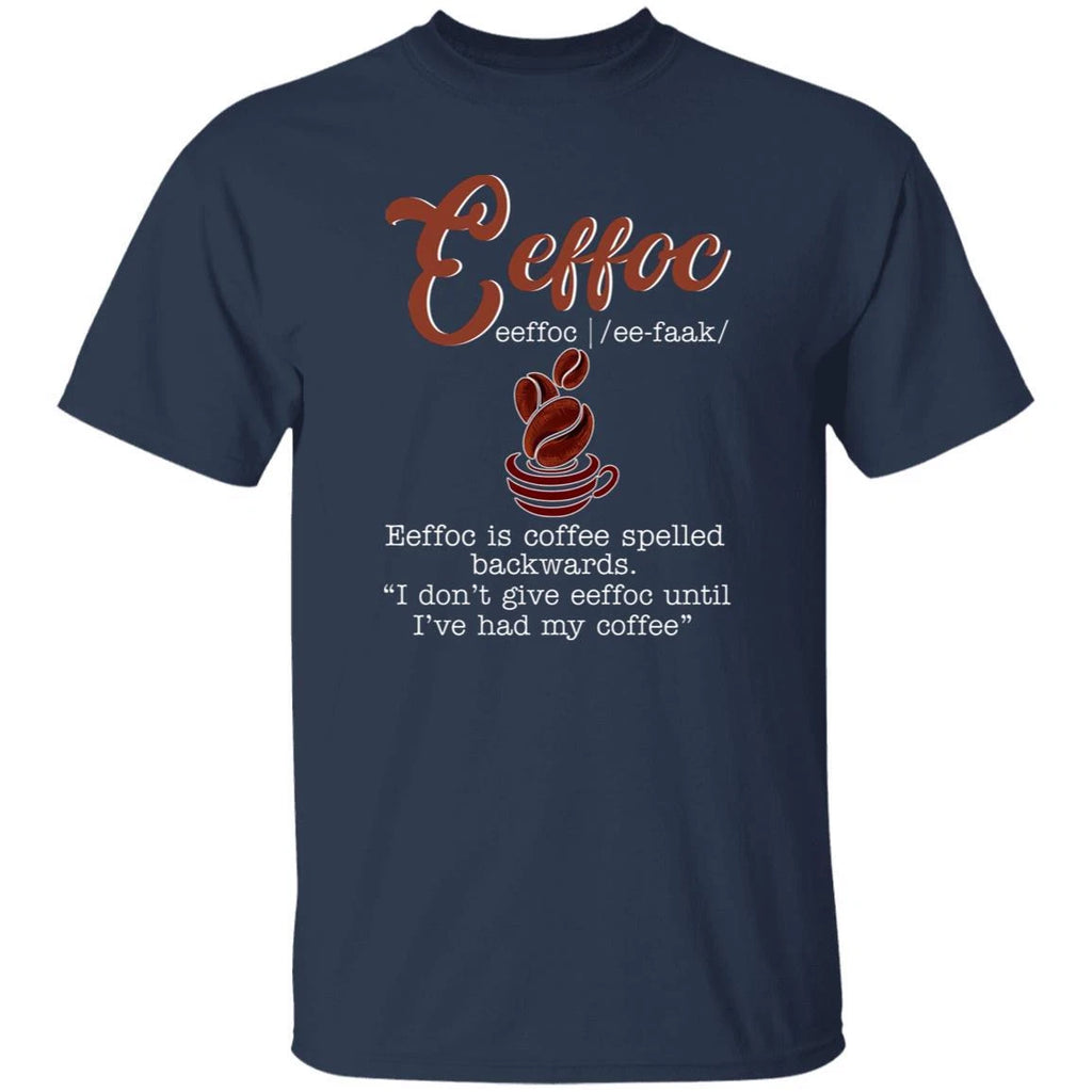 Eeffoc definition Unisex shirt gift funny coffee lover tee black dark heather