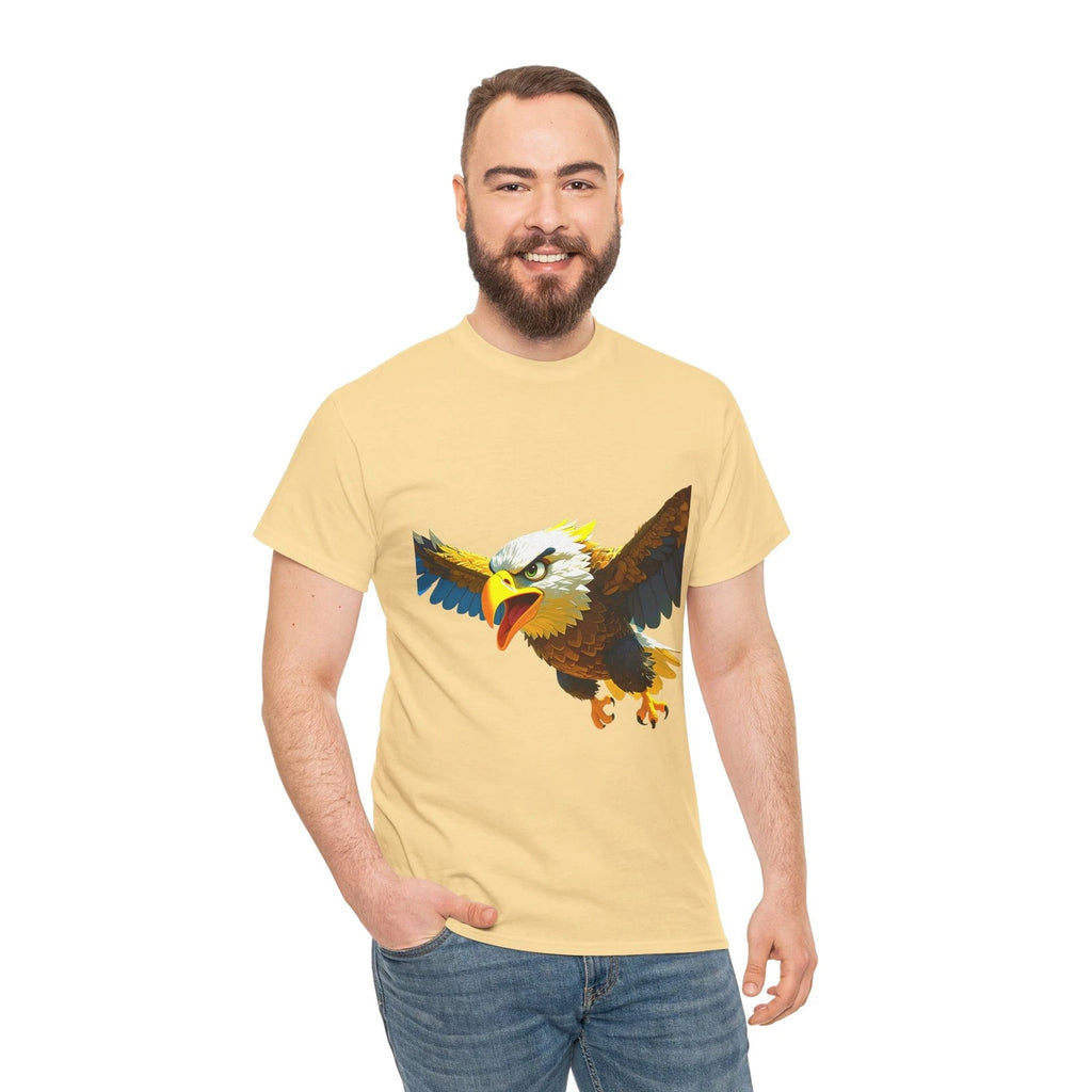 Flying Bald Eagle T-Shirt | Cartoon Eagle Illustration