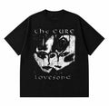 The Cure Lovesong T-Shirt 80s Gothic Rock Band Graphic Tee Mens Black Cotton UK