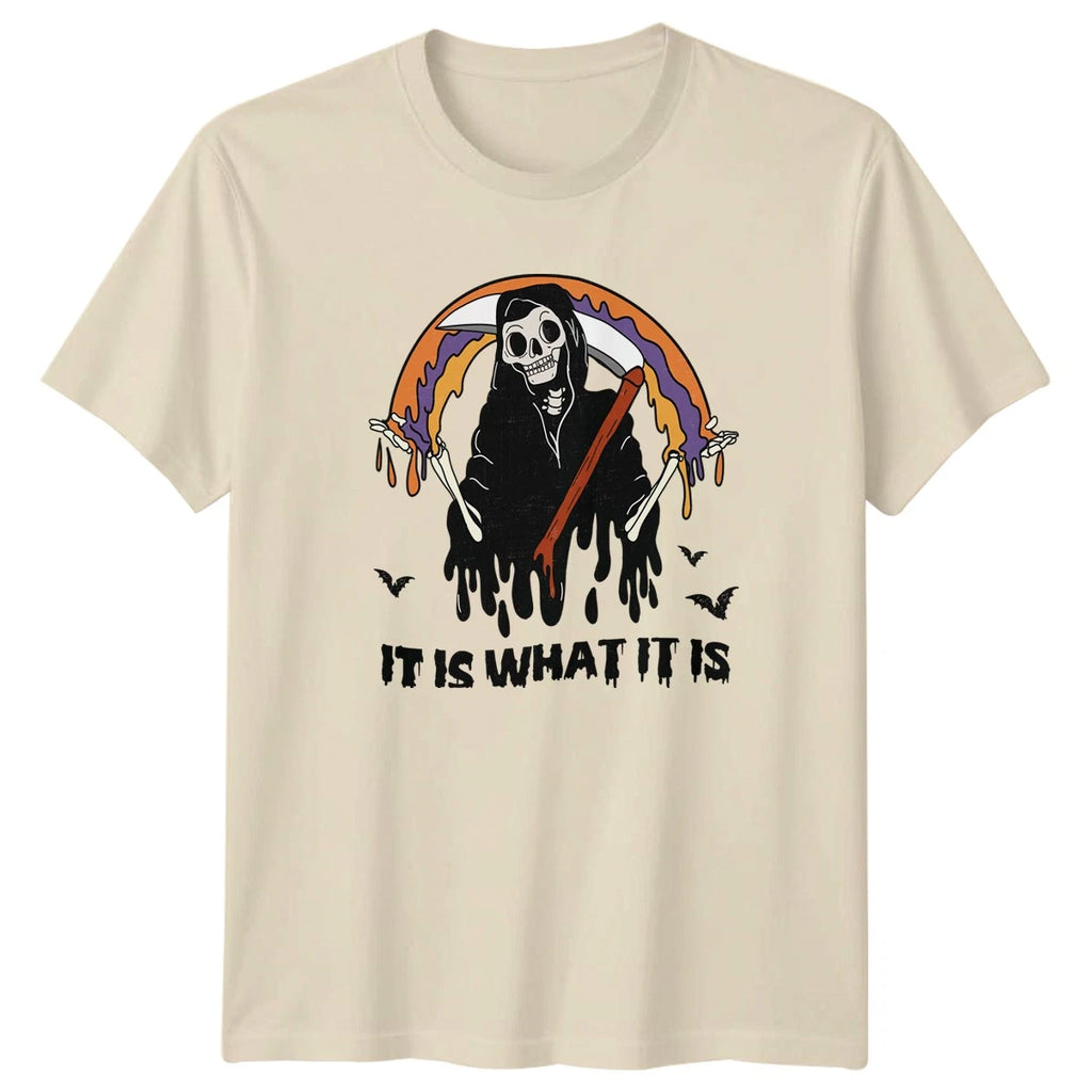 It Is What It Is T-Shirt Grim Reaper Halloween Gift For Him And Her