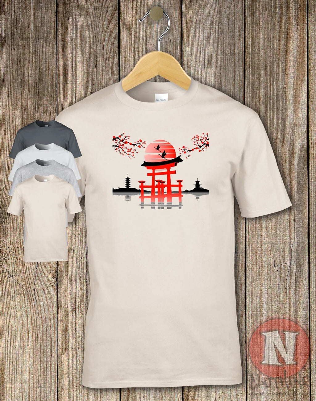 Torii gate t-shirt Japanese Asian bushido graphic tee