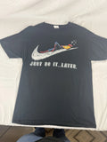 Vintage Y2K Spiderman "Just Do It... Later" Mens Medium Fruit Of Loom Swoosh