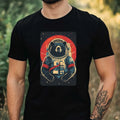 Mens Black Bear Astronaut Print Cotton T-Shirt Size XS to 5XL