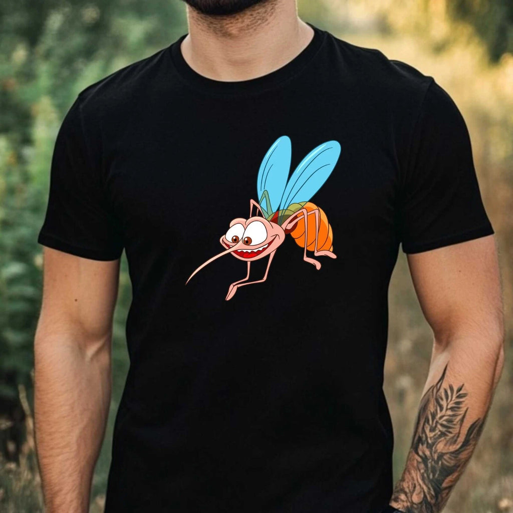 Mens Mosquito Print Cotton T-Shirt Size XS to 5XL