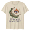 Stay Wild Moon Child T-Shirt Boho Magic Celestial Crescent Eye Tee