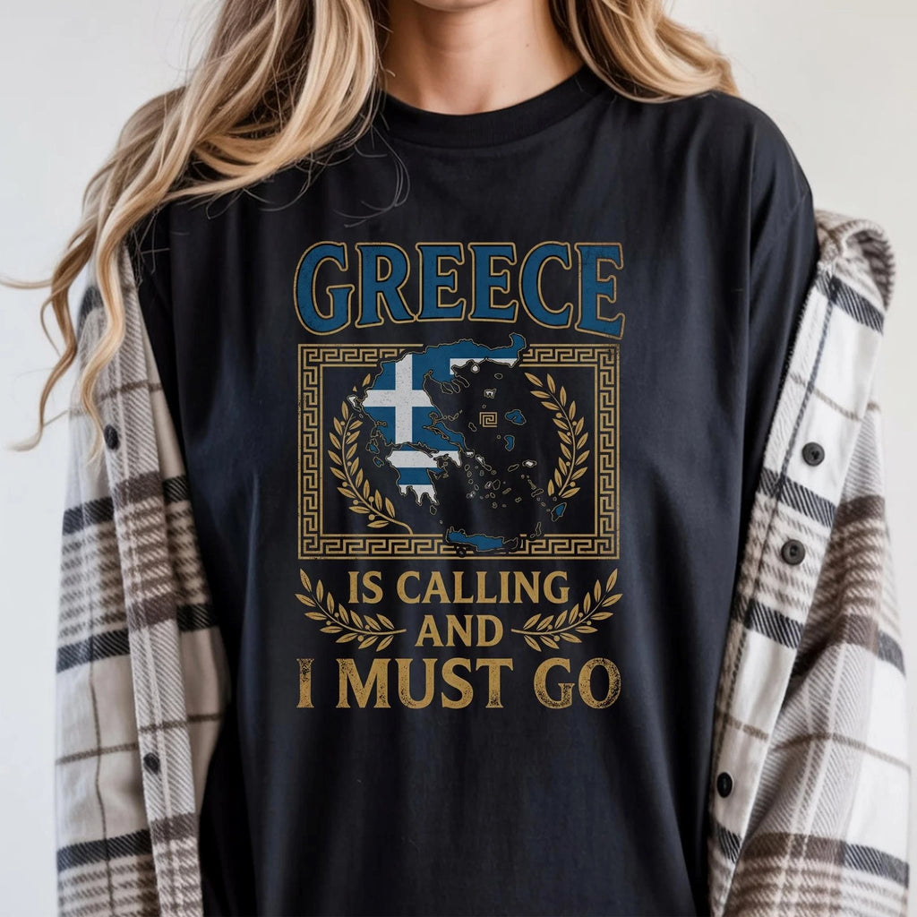 Greece Is Calling T-Shirt, Greek Travel Vacation Gift, Hellenic Heritage Shirt