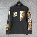 Cool Shirt Mens Small Black Graphic Pixel Art Long Sleeve Crew Neck 16049