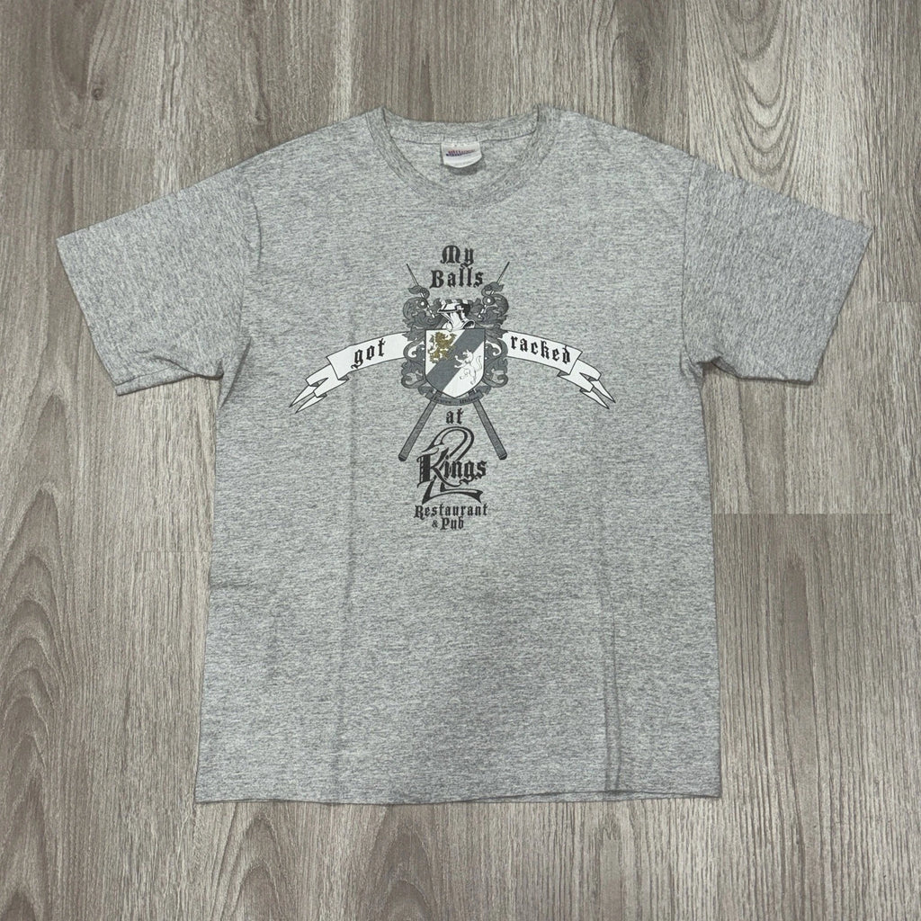 Vintage Hanes Heavyweight GraphicT Shirt Mens Medium Gray Novelty Pub