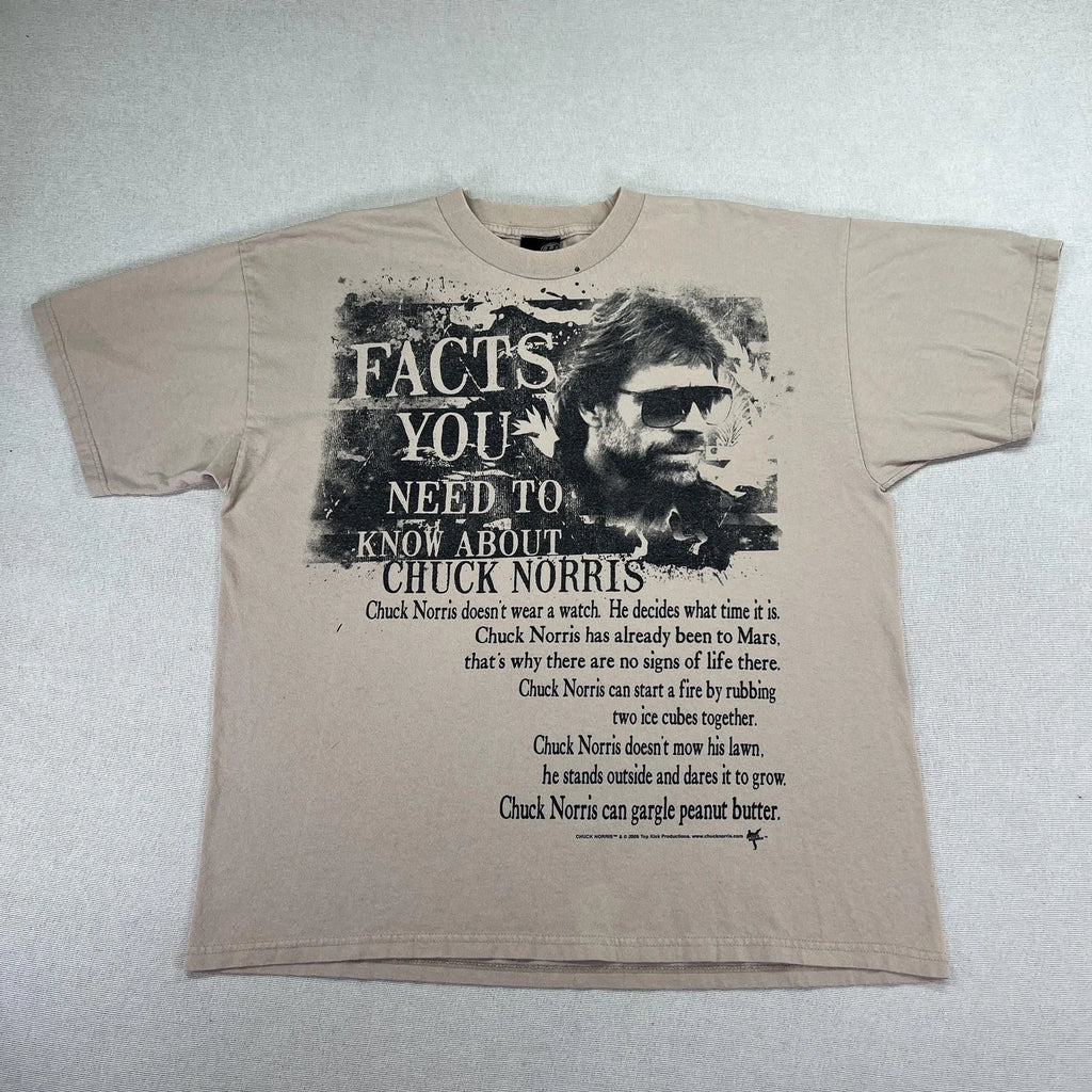 2006 Chuck Norris Tee Shirt Mens XL Beige Hybrid Tees Facts You Need To Know
