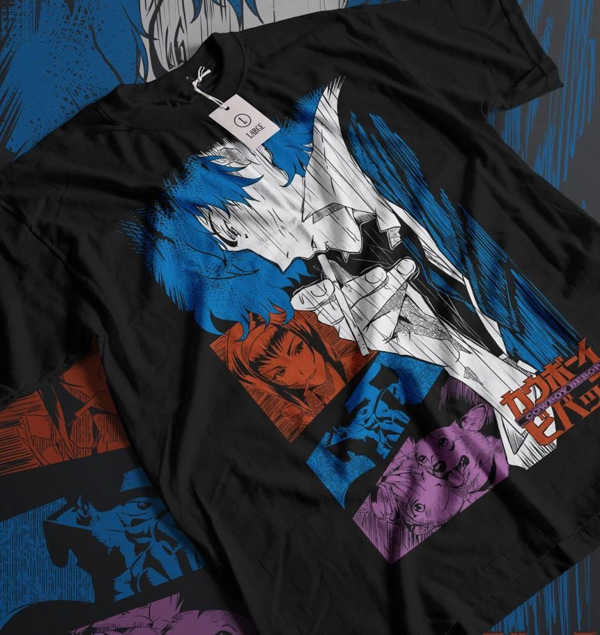 Cowboy Bebop Spike T-Shirt Spiegel Anime Manga mom gift Funny shirt All Size