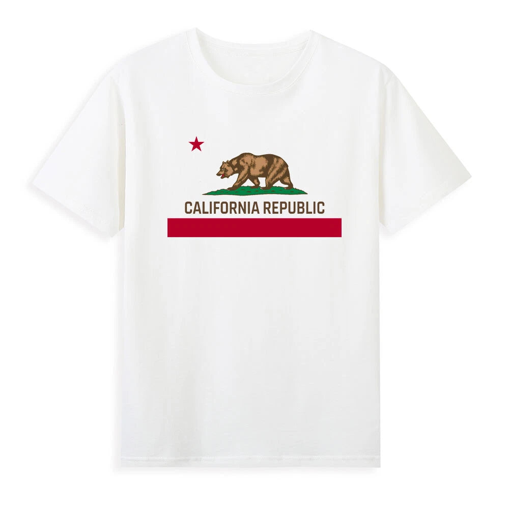California Republic Flag USA NCR Flag Patriotic State Travel T-Shirt