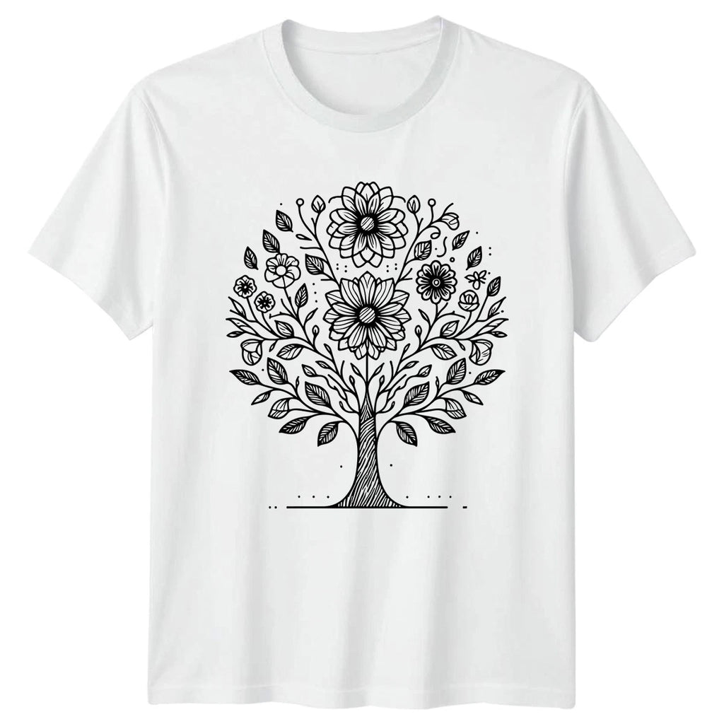 Floral Tree Of Life Botanical Womens T-Shirt Boho Nature Mothers Day