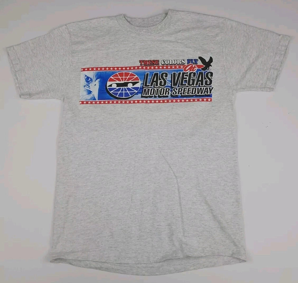 Vintage Y2k 2005 Las Vegas Motor Speedway Eagle Print Racing Shirt Vtg Race