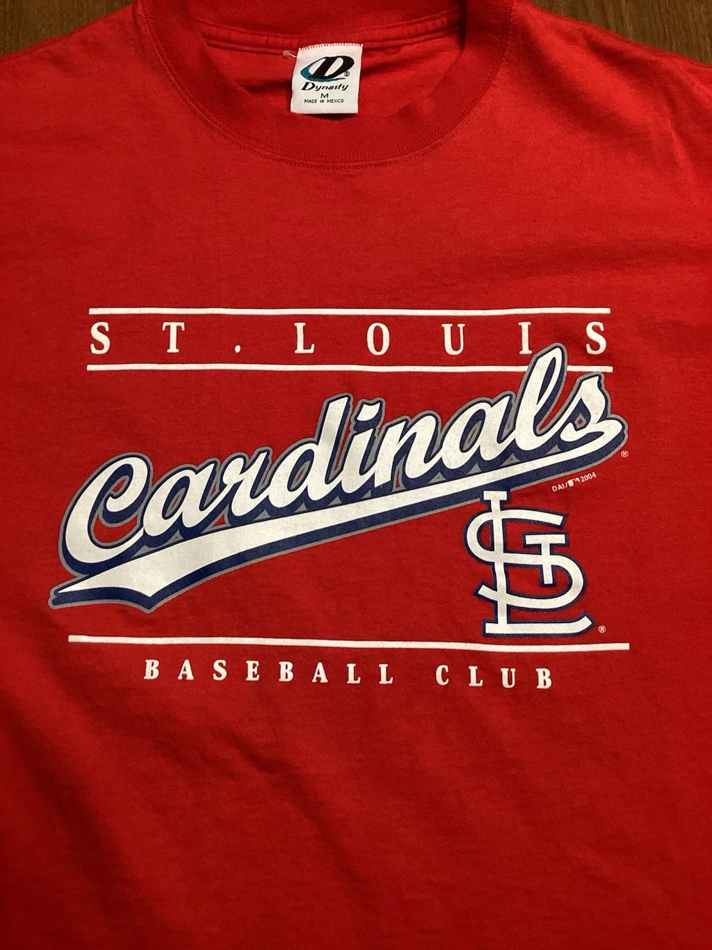 Vintage Y2K St Louis Cardinals Baseball Club Shirt Size M Red