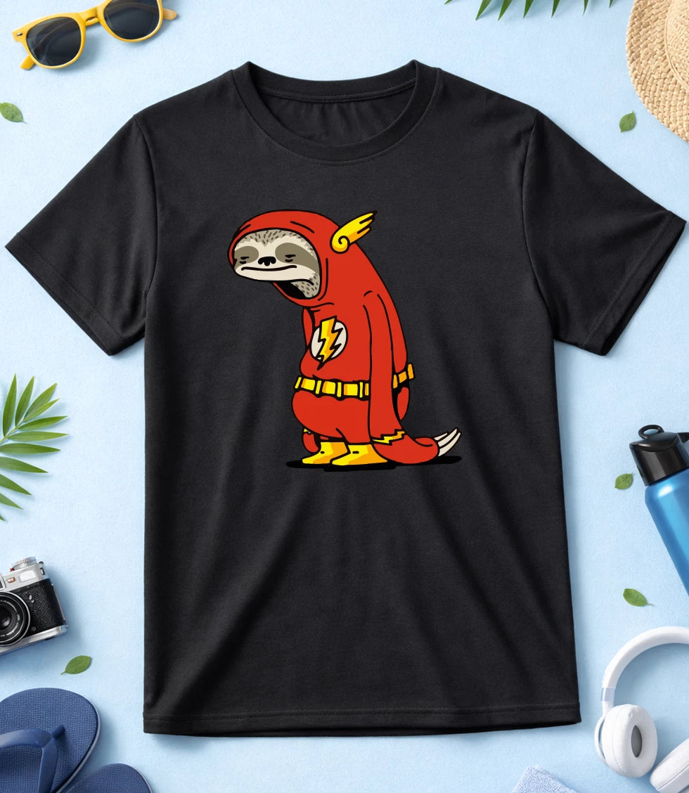 Sloth Lazy Funny Speed Cosplay Short Sleeve White-Black Men/Women T Shirt K106