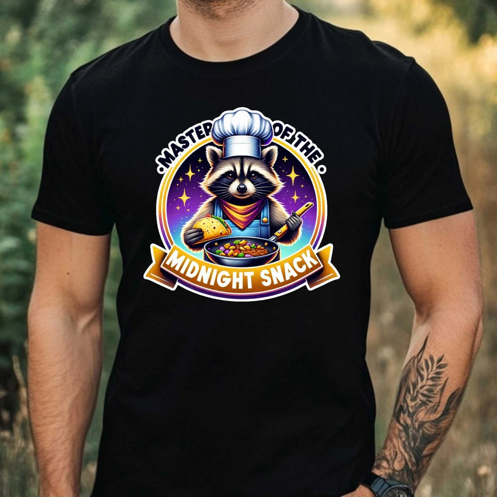 Mens Funny Raccoon Print Cotton T-Shirt Size XS to 5XL