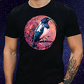 Mens Magpipe Bird Print Cotton T-Shirt Size XS to 5XL