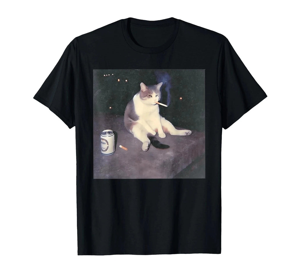 Funny Smoking Cat Meme T-Shirt